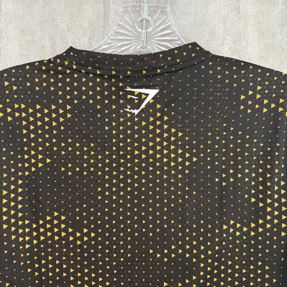 Gymshark Shirt Mens XS Yellow Volt Geometric Athleisure Fitness Gym Workout - Picture 12 of 14